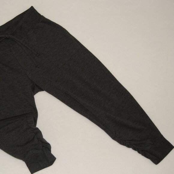 Harmony & Balance Dark Gray Ruched Rayon Blend Yoga Sweat Jogger Pants, Size S - Picture 7 of 7